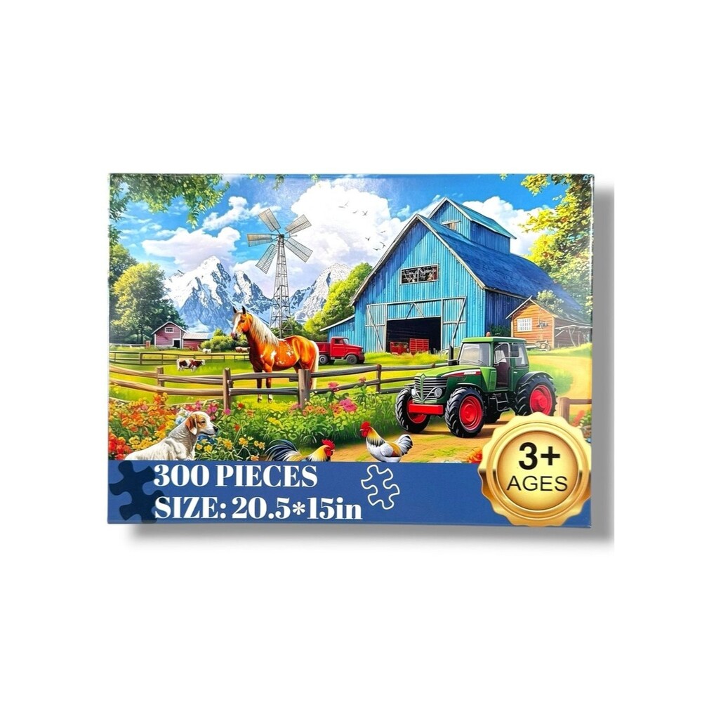 300 Piece Jigsaw Puzzle Beautiful Barn Scene Americana